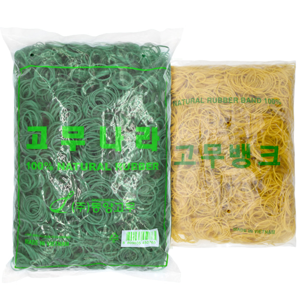 원밴드 고무줄 초록색 고무밴드 미용소품 1봉지 1kg